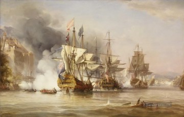 Kriegsschiff Seeschlacht Werke - Die Einnahme von Puerto Bello von George Chambers Snr Seeschlachten